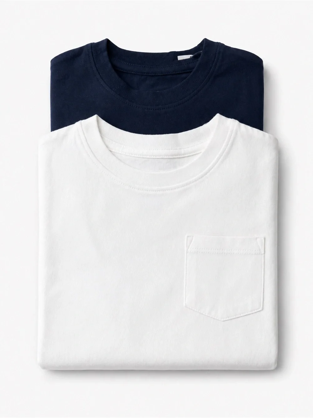 NWT GAP Kids Boys 2-Pack Crewneck T-Shirts Navy & White Size 5